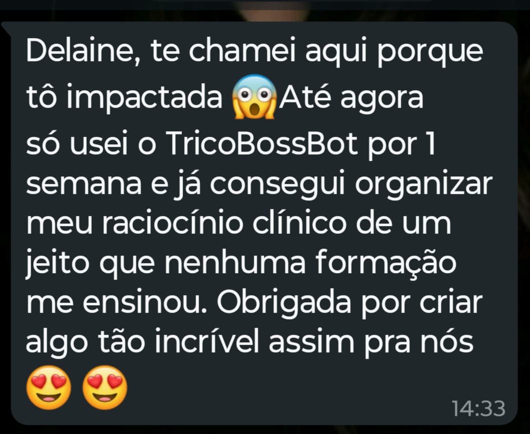 Depoimento real de mentorada TricoBoss